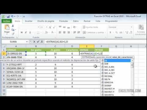 EXTRAE en Excel: Fórmula, Usos y Ejemplos EXTRAE en Excel: Fórmula, Usos y Ejemplos